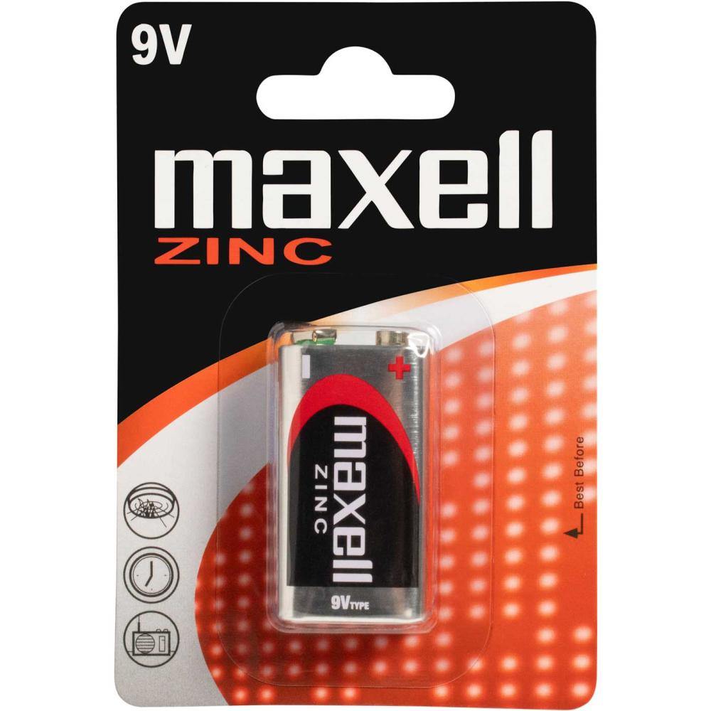 Maxell Zinc 6F22 bateria 9V kostka