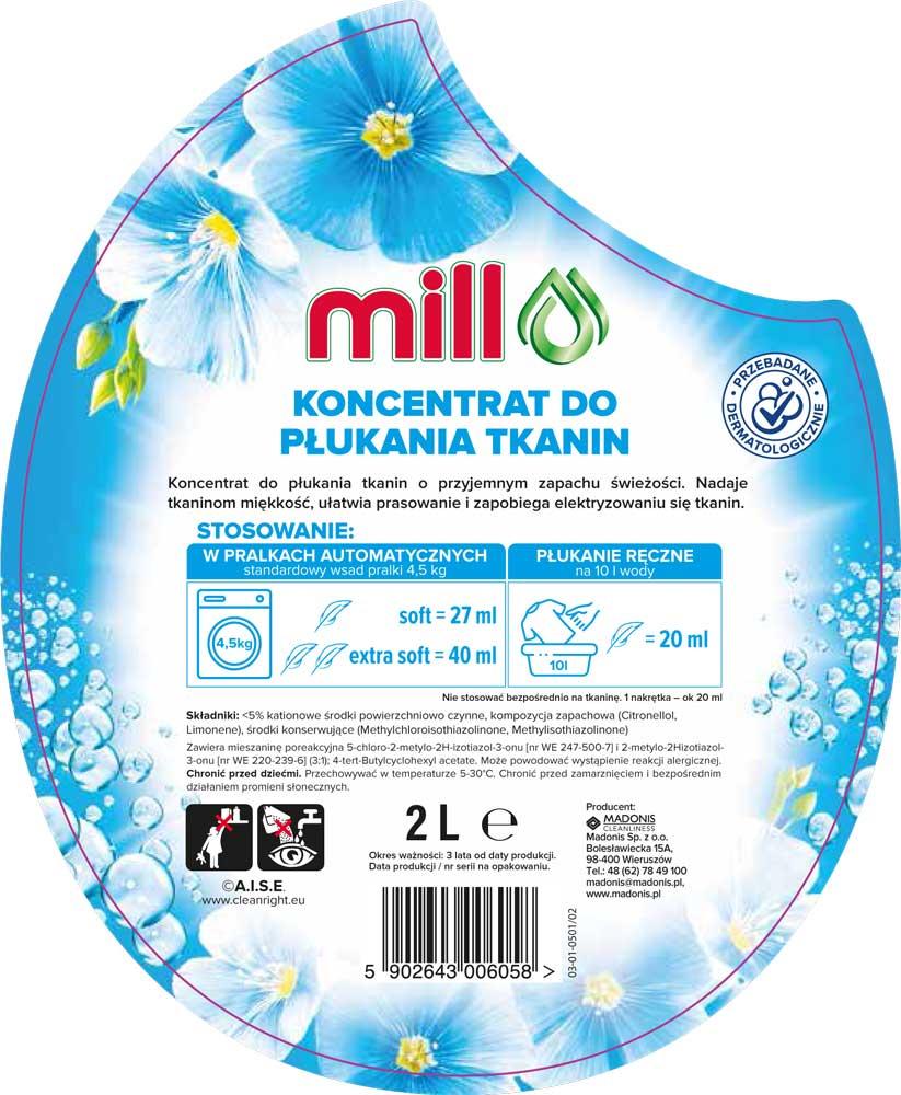 Mill płyn do płukania – koncentrat 2L Fresh Day