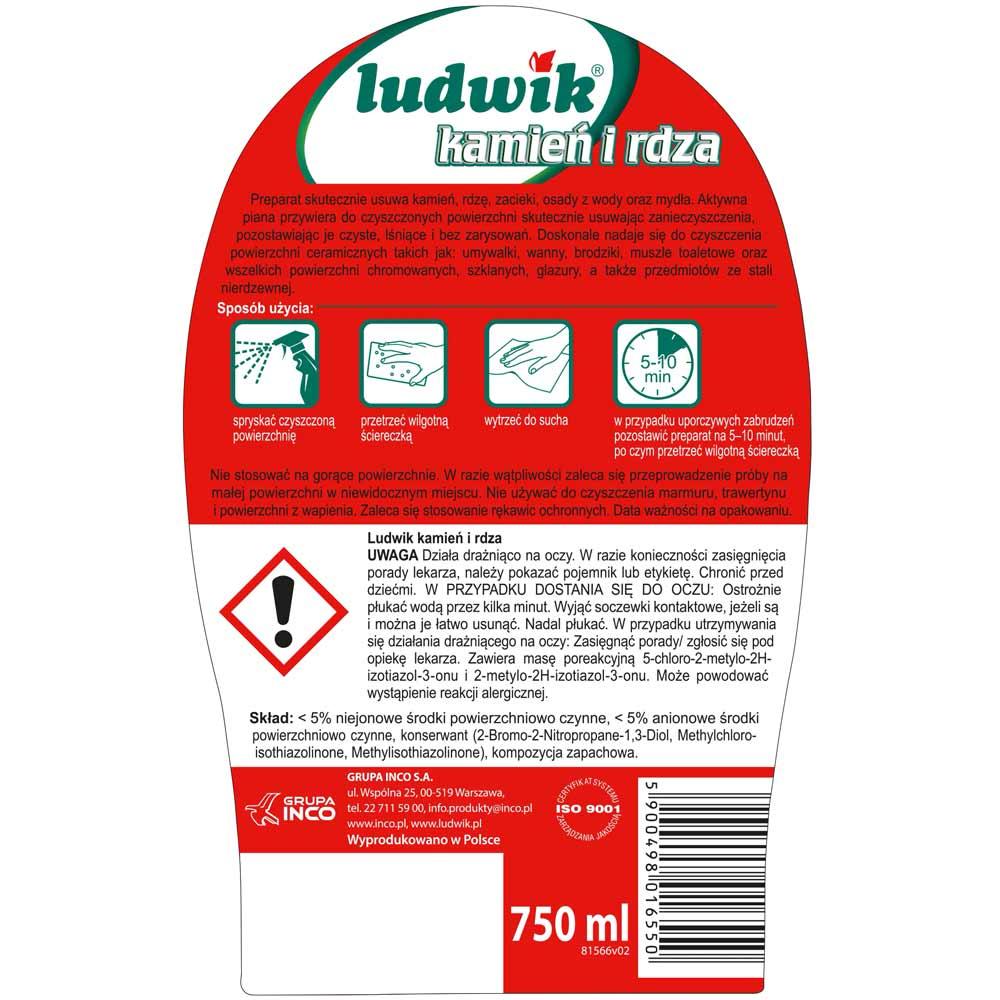 Ludwik płyn do usuwania rdzy i kamienia w sprayu 750ml