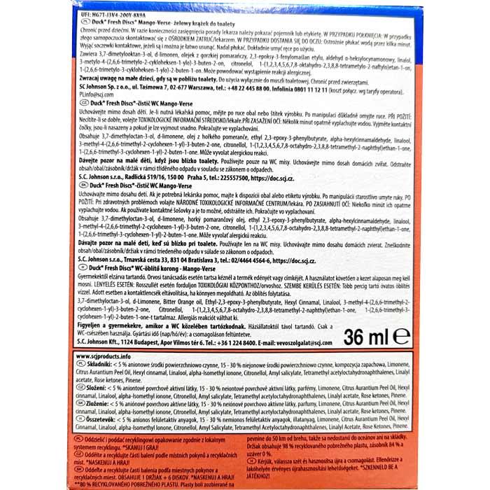 Duck Fresh Discs żelowy krążek Mango 6 szt
