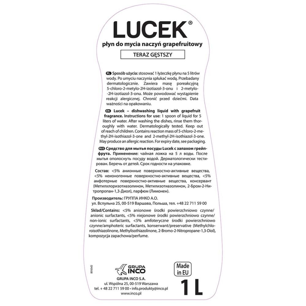 Lucek płyn do naczyń grejpfrut 1L