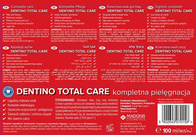 Dentino pasta do zębów Total Care 100ml