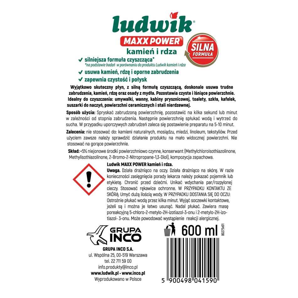 Ludwik Maxx Power Kamień i Rdza 600ml rozpylacz