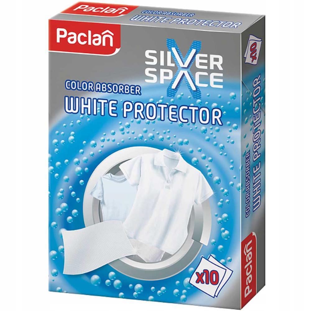 Paclan Silver Space chusteczki do prania chroniące biel 10 sztuk 