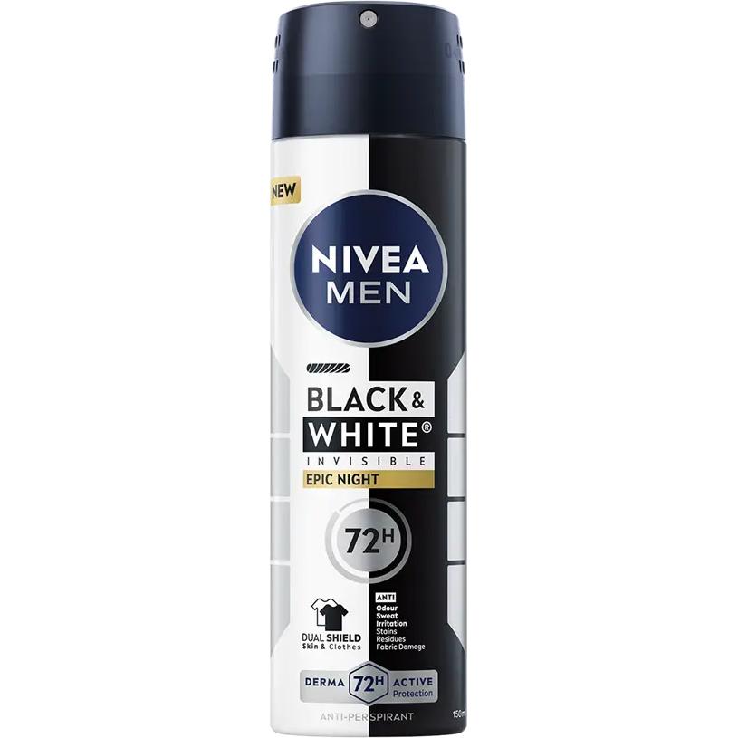 Nivea MEN dezodorant B&W Epic Night 72H 150ml spray