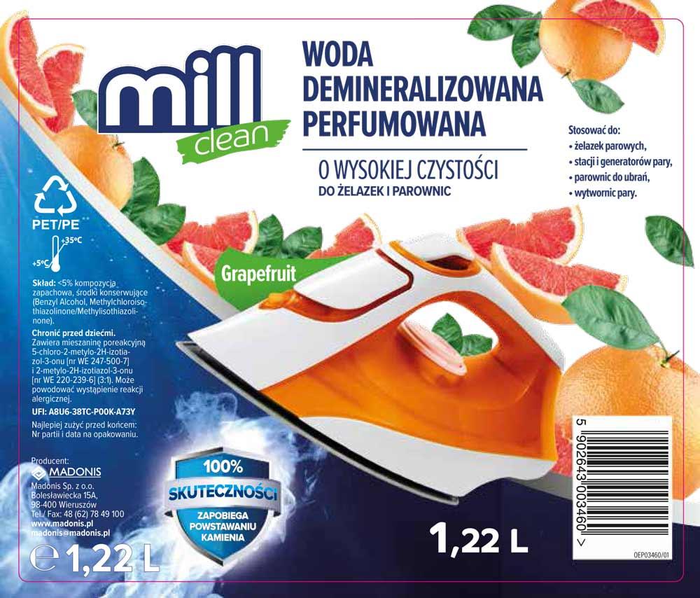 Mill Clean woda demineralizowana 1.22L Grapefruit
