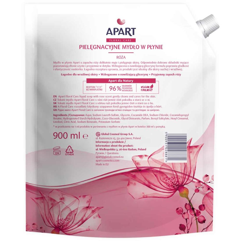 Apart mydło w płynie Biała Róża i Orchidea 900ml zapas