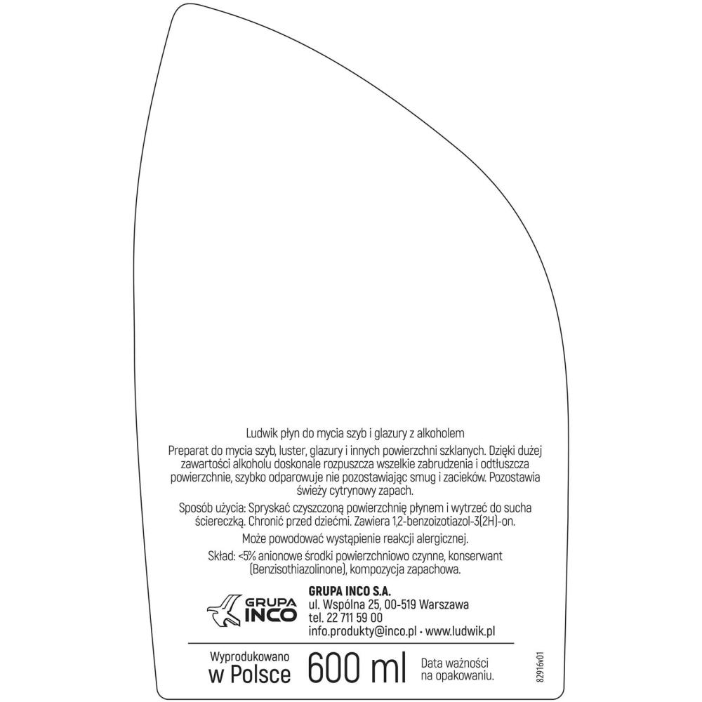 Ludwik do szyb i glazury Lemon 600ml