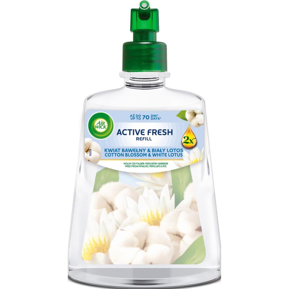Air Wick Active Fresh zapas 228ml Kwiat Bawełny i Biały Lotos
