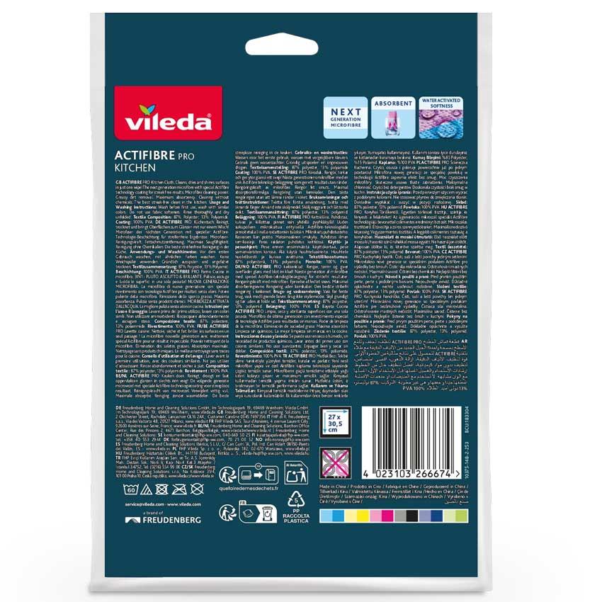 Vileda Pakiet ściereczka kuchenna Actifibre Pro 2 + 1 gratis 