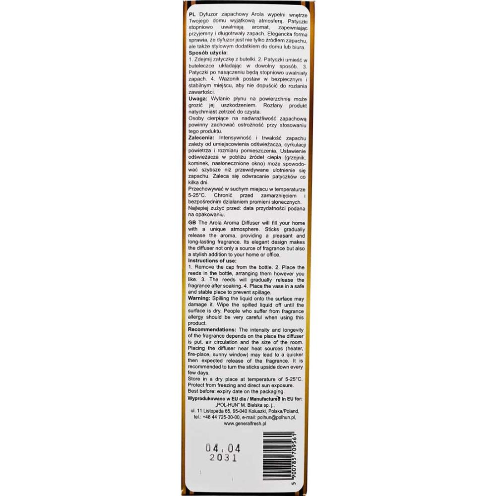 General Fresh patyczki zapachowe Arola Szampan 50ml