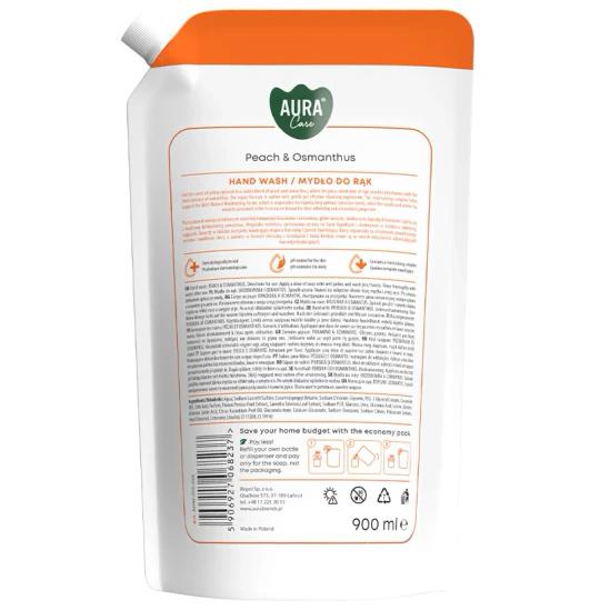 Bispol Aura Limited Edition mydło w płynie 900ml-zapas Peach & Osmanthus 