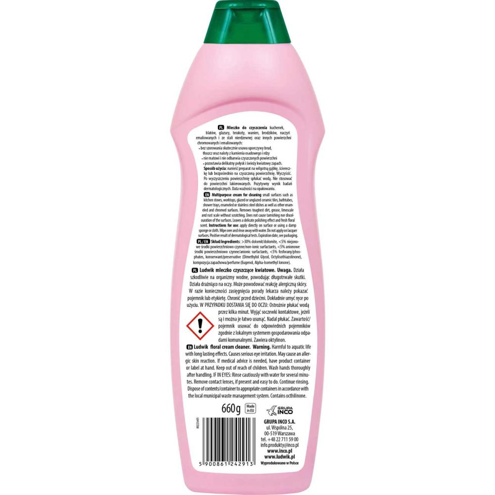 Ludwik mleczko do czyszczenia kwiatowe 660g