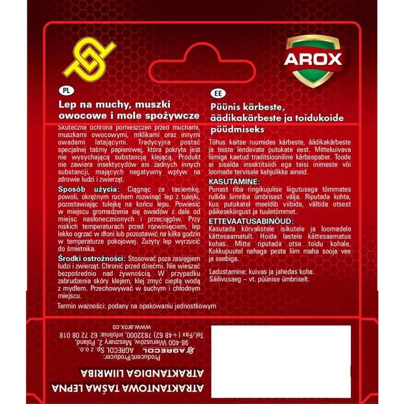 Arox zestaw lepów na muchy 100szt