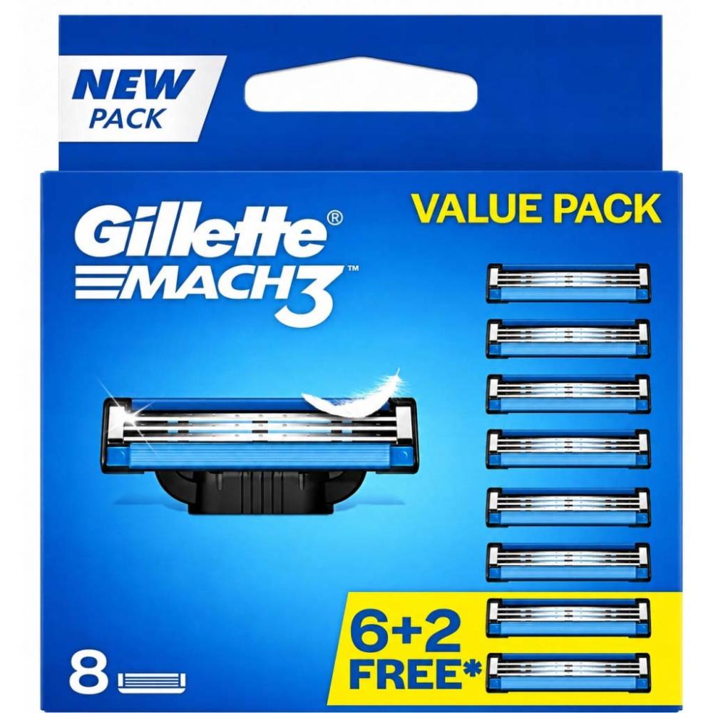 Gillette Mach 3 wkłady do maszynki do golenia 6+2szt.