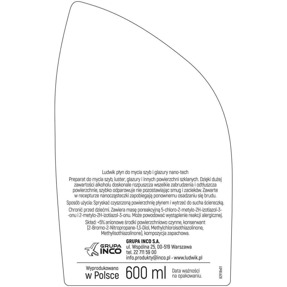 Ludwik do szyb i glazury Zielone jabłuszko 600ml