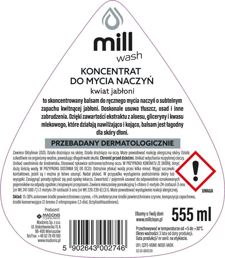 Mill Clean płyn do naczyń Kwiat Jabłoni 555ml