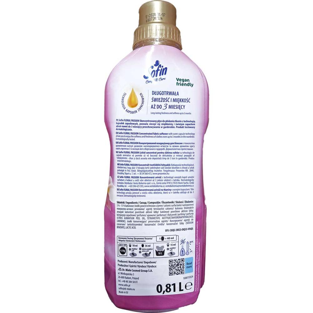 Sofin koncentrat do płukania 810ml Floral Passion