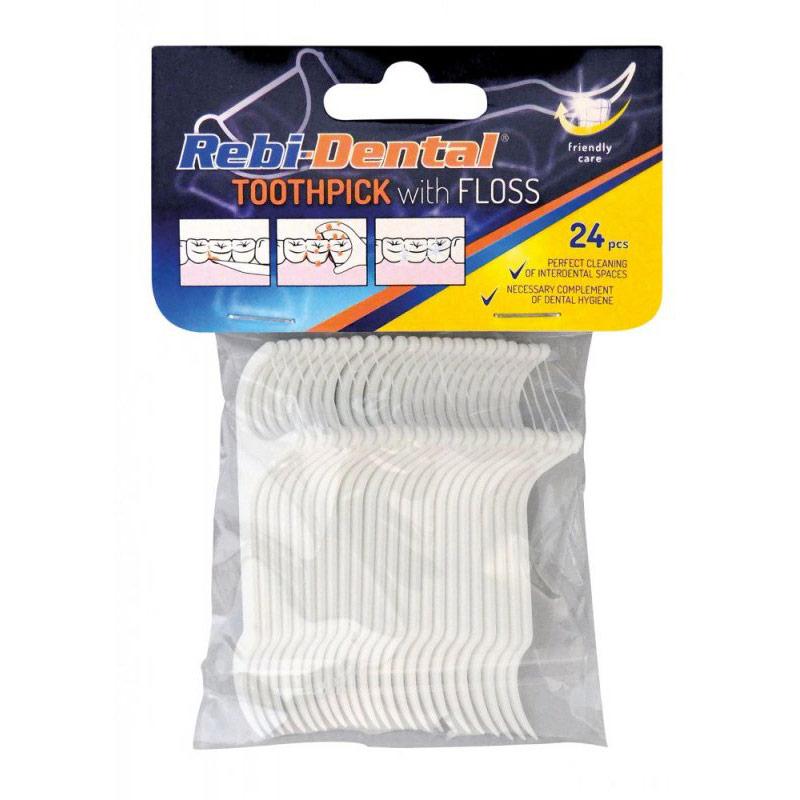 Mattes wykałaczka z nicią Toothpick Rebi-Dental 24szt.