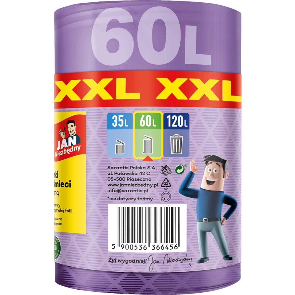 Jan Niezbędny worki LD 3D lawendowe XXL 60L 24szt.
