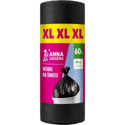 Anna Zaradna worki czarne HDPE 60L 40 sztuk