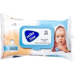 Mike Line chusteczki nawilżane z wieczkiem niebieskie 72 sztuki