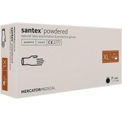 Santex Rękawiczki lateksowe XL 100 szt. pudrowane