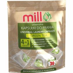 Mill kapsułki do prania tkanin Uniwersalne 30szt. Zielona Herbata