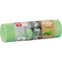 Anna Zaradna worki na śmieci z uszami 60L/10 sztuk miętowe