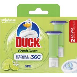 Duck Duo Fresh Discs zapas krążek do WC Limonkowy