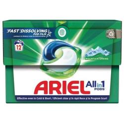 Ariel All In 1 Pods kapsułki do prania tkanin 12 sztuk Mountain Spring