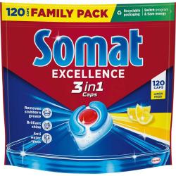 Somat Excellence 3in1 kapsułki do zmywarki 120szt. Lemon