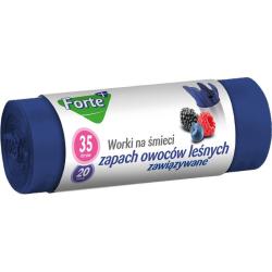 Forte+ worki zawiązywane HDLD 35L 20 sztuk zapachowe Owoce Leśne