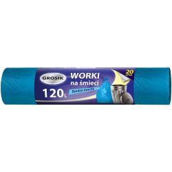 Grosik worki na śmieci HDPE 120L 20 szt. niebieskie