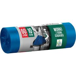 Anna Zaradna worki LD 60L z taśmą 10 sztuk niebiekie