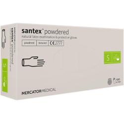 Santex Rękawiczki lateksowe S 100 szt. pudrowane