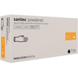 Santex Rękawiczki lateksowe XS 100 szt. pudrowane