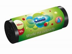Cluo worki na śmieci 60l HDPE 50szt. czarne