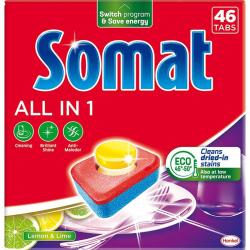 Somat All in 1 tabletki do zmywarek cytryna i limonka 46szt