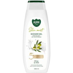 Bispol Aura żel pod prysznic 500ml Oliwka, Mleko (ASG-010-005)