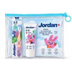 Jordan 3-5 lat zestaw dla dzieci kosmetyczka + pasta + szczoteczka