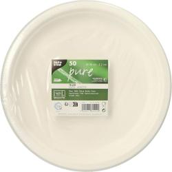 Papstar talerze okrągłe niedzielone 26cm 50szt. Trzcina Cukrowa
