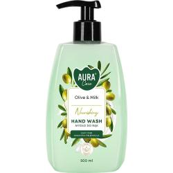 Bispol Aura mydło w płynie 500ml Oliwka i Mleko pompka