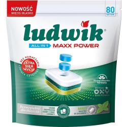 Ludwik All In One Maxx Power tabletki do zmywarki Mint 80 sztuk
