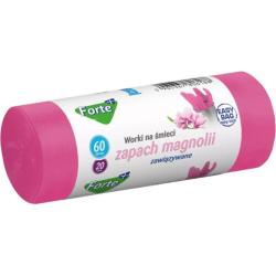 Forte+ worki zawiązywane Easy-Bag 60L/20szt. zapachowe Magnolia