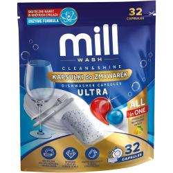 Mill Wash żelowe kapsułki do zmywarek 32szt.