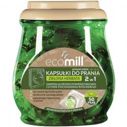 Ecomill kapsułki piorące 2w1 uniwersalne 50 sztuk Zielona Herbata