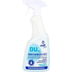 Mill Profi DU-75 uniwersalny płyn dezynfekcyjny 75% alkohol 1L spray
