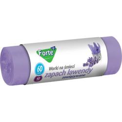 Forte+ worki zawiązywane HDLD 60L 10 sztuk zapachowe Lawenda
