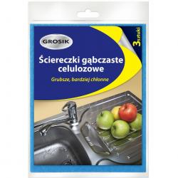 Grosik ściereczka gąbczasta 3 sztuki